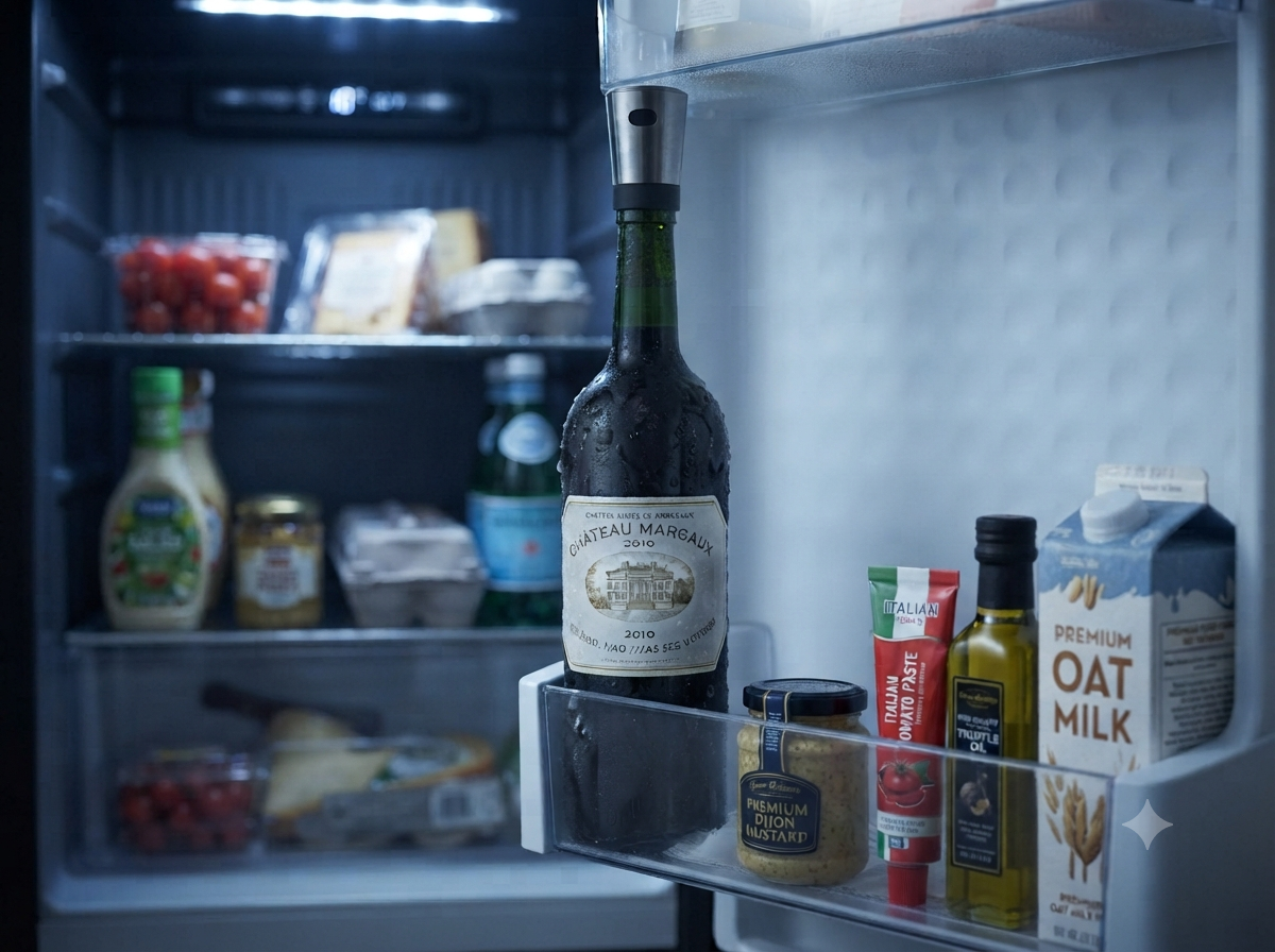 Kühlschrank & geöffnete Flaschen
